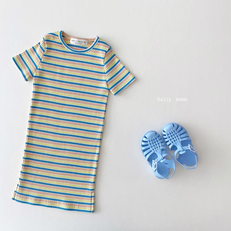 DAILY BEBE - Korean Children Fashion - #Kfashion4kids - Rip Slim One-piece - 9