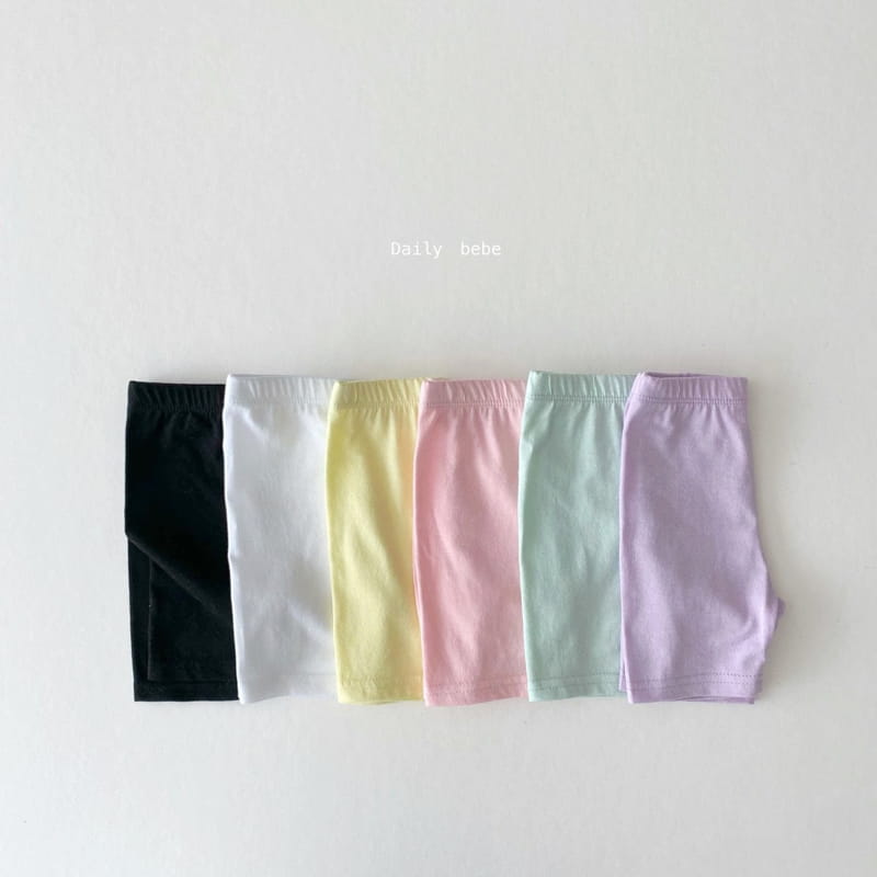 DAILY BEBE - Korean Children Fashion - #Kfashion4kids - Color Short Leggings - 6