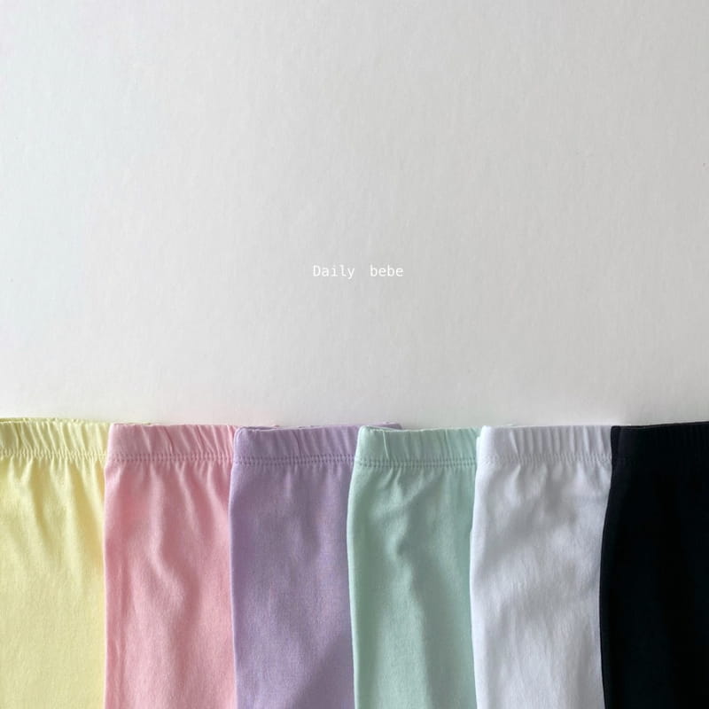 DAILY BEBE - Korean Children Fashion - #Kfashion4kids - Color Short Leggings - 7