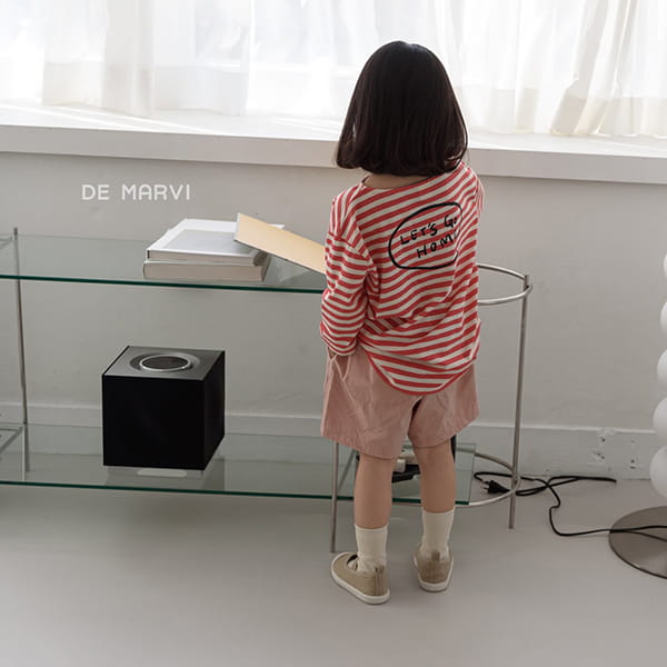 DE MARVI - Korean Children Fashion - #Kfashion4kids - Stripes Capri Tee - 10