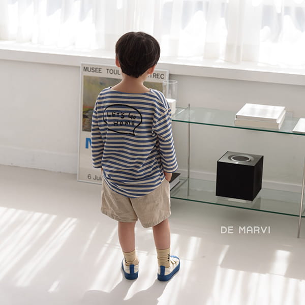 DE MARVI - Korean Children Fashion - #Kfashion4kids - Stripes Capri Tee - 4