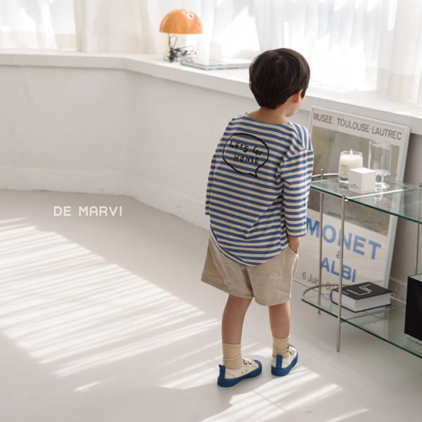 DE MARVI - Korean Children Fashion - #Kfashion4kids - Stripes Capri Tee - 5