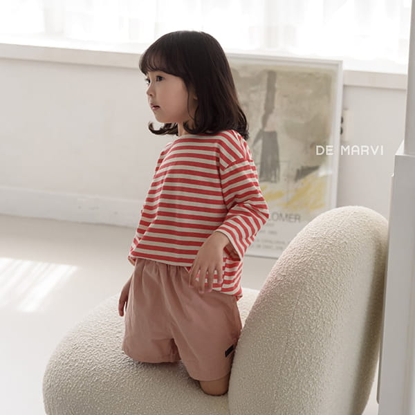 DE MARVI - Korean Children Fashion - #Kfashion4kids - Stripes Capri Tee - 6