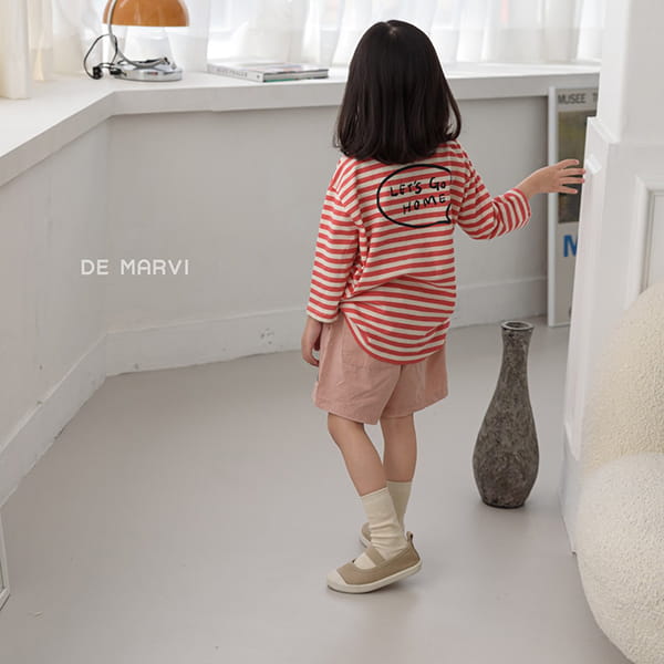 DE MARVI - Korean Children Fashion - #Kfashion4kids - Stripes Capri Tee - 8