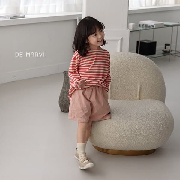 DE MARVI - Korean Children Fashion - #Kfashion4kids - Stripes Capri Tee - 9