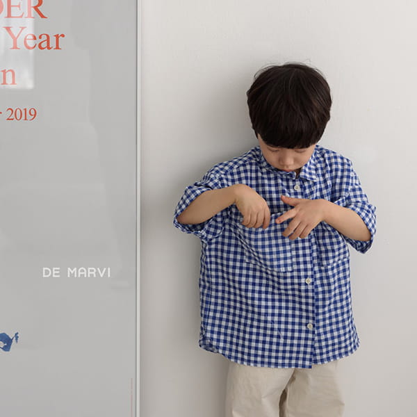 DE MARVI - Korean Children Fashion - #Kfashion4kids - Check Cov Shirt
