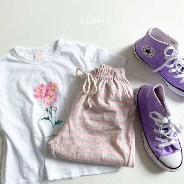 DIGREEN - Korean Children Fashion - #Kfashion4kids - Stripe Jogger Pants - 9