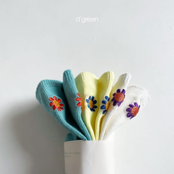 DIGREEN - Korean Children Fashion - #Kfashion4kids - Garden Socks [set of 3] - 12
