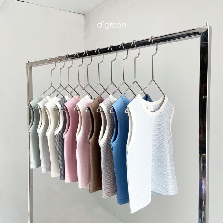 DIGREEN - Korean Children Fashion - #Kfashion4kids - Stripes Basic Sleeveless 1+1 - 9