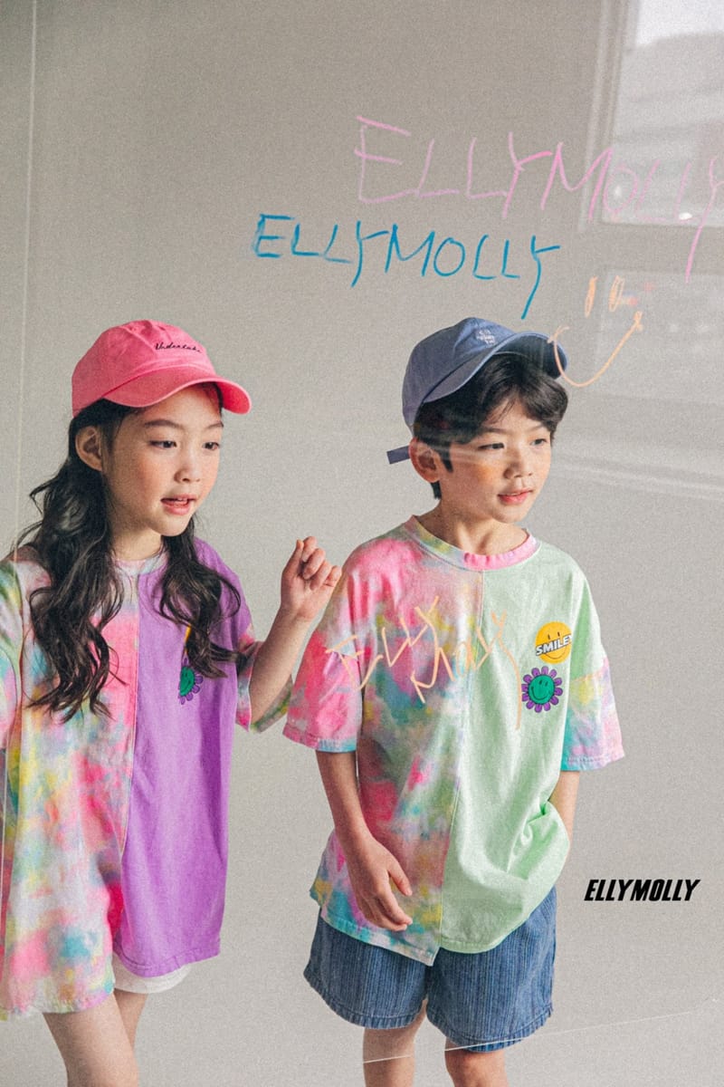 ELLYMOLLY - Korean Children Fashion - #Kfashion4kids - Water Paint Unbalance Tee