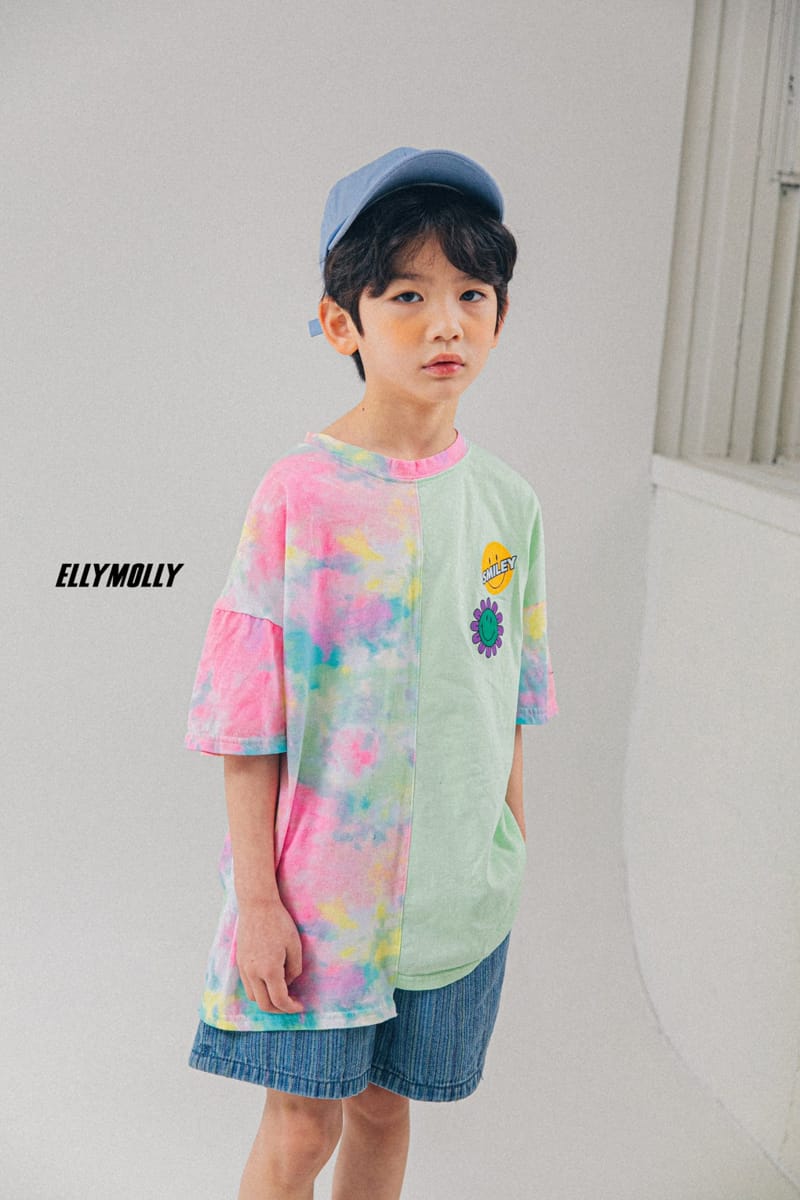 ELLYMOLLY - Korean Children Fashion - #Kfashion4kids - Water Paint Unbalance Tee - 8