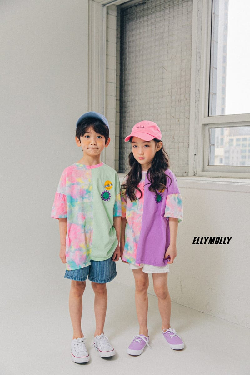 ELLYMOLLY - Korean Children Fashion - #Kfashion4kids - Water Paint Unbalance Tee - 9