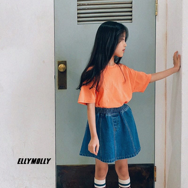 ELLYMOLLY - Korean Children Fashion - #Kfashion4kids - Flare Denim Skirt - 5