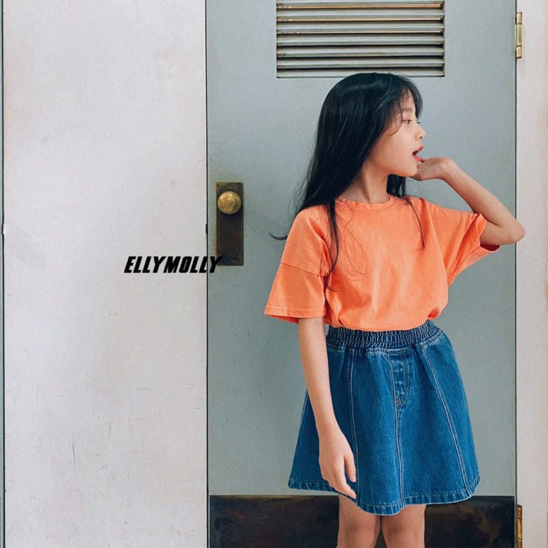 ELLYMOLLY - Korean Children Fashion - #Kfashion4kids - Flare Denim Skirt - 6