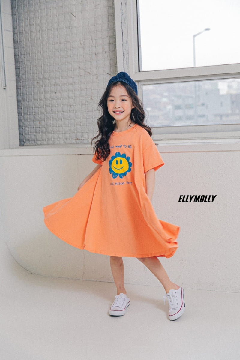 ELLYMOLLY - Korean Children Fashion - #Kfashion4kids - Daisy Smile One-oiece - 12