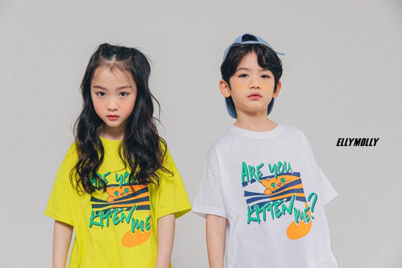 ELLYMOLLY - Korean Children Fashion - #Kfashion4kids - Cat Slit Long Tee - 2