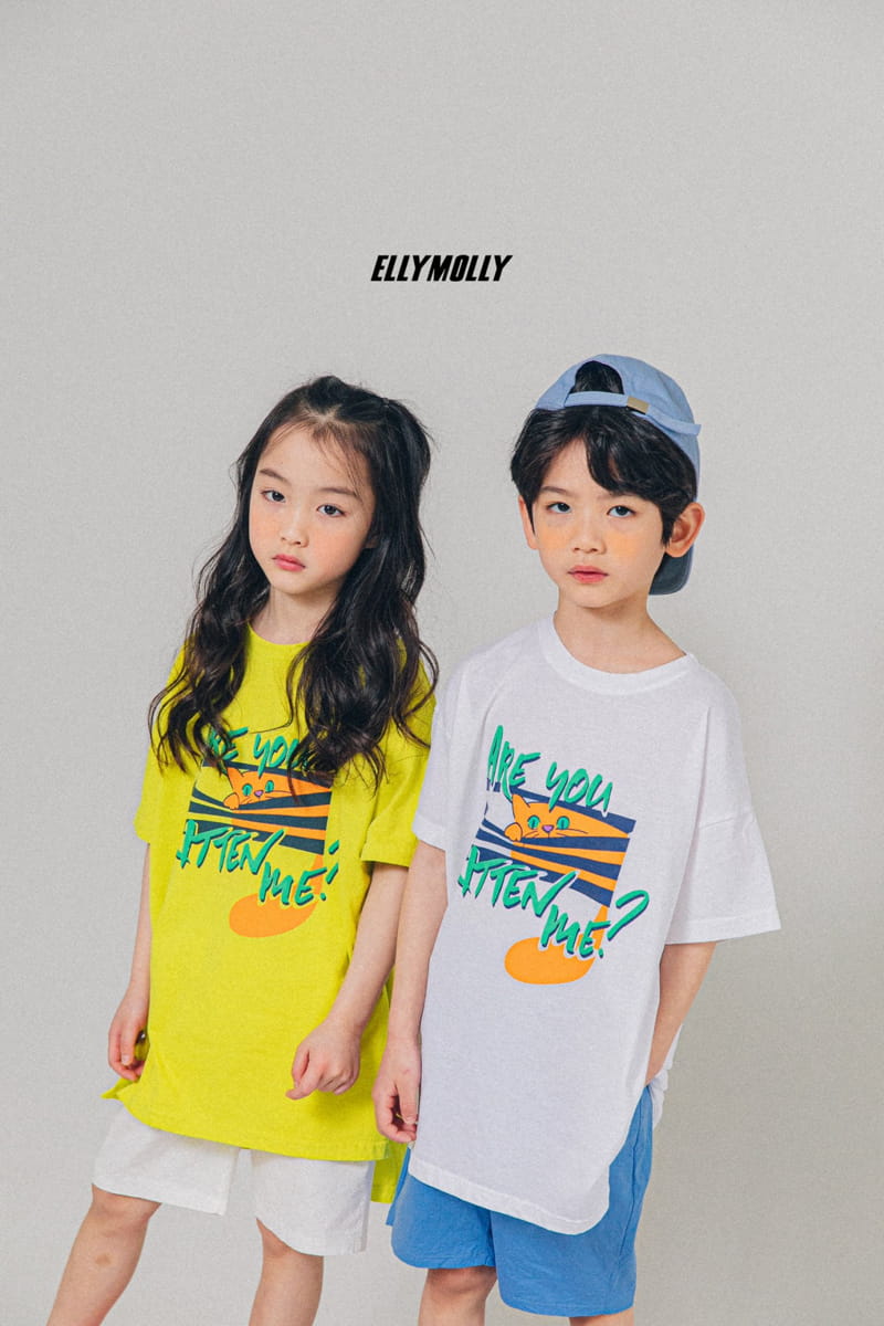 ELLYMOLLY - Korean Children Fashion - #Kfashion4kids - Cat Slit Long Tee - 6