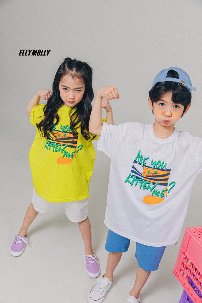 ELLYMOLLY - Korean Children Fashion - #Kfashion4kids - Cat Slit Long Tee - 8