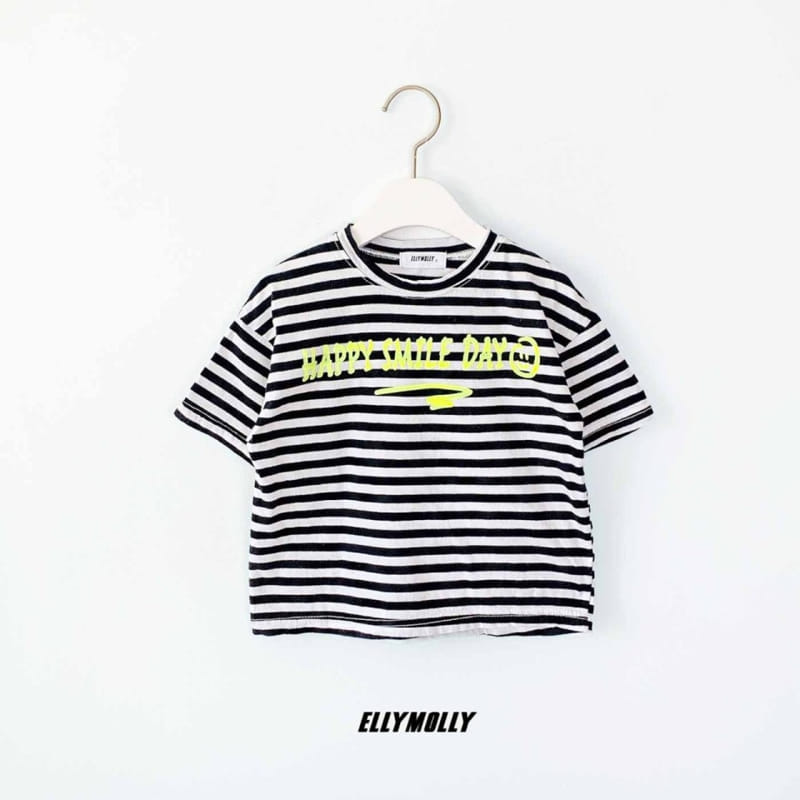 ELLYMOLLY - Korean Children Fashion - #Kfashion4kids - Stripes Smile Tee - 3