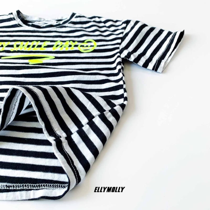 ELLYMOLLY - Korean Children Fashion - #Kfashion4kids - Stripes Smile Tee - 5