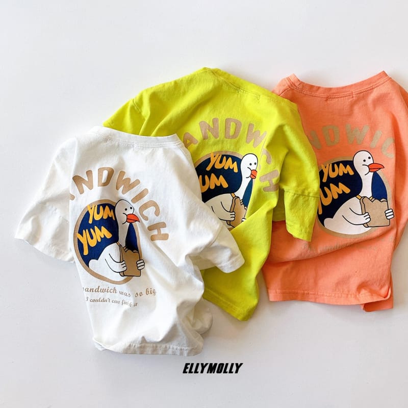 ELLYMOLLY - Korean Children Fashion - #Kfashion4kids - Loose Fit Duck Tee - 3