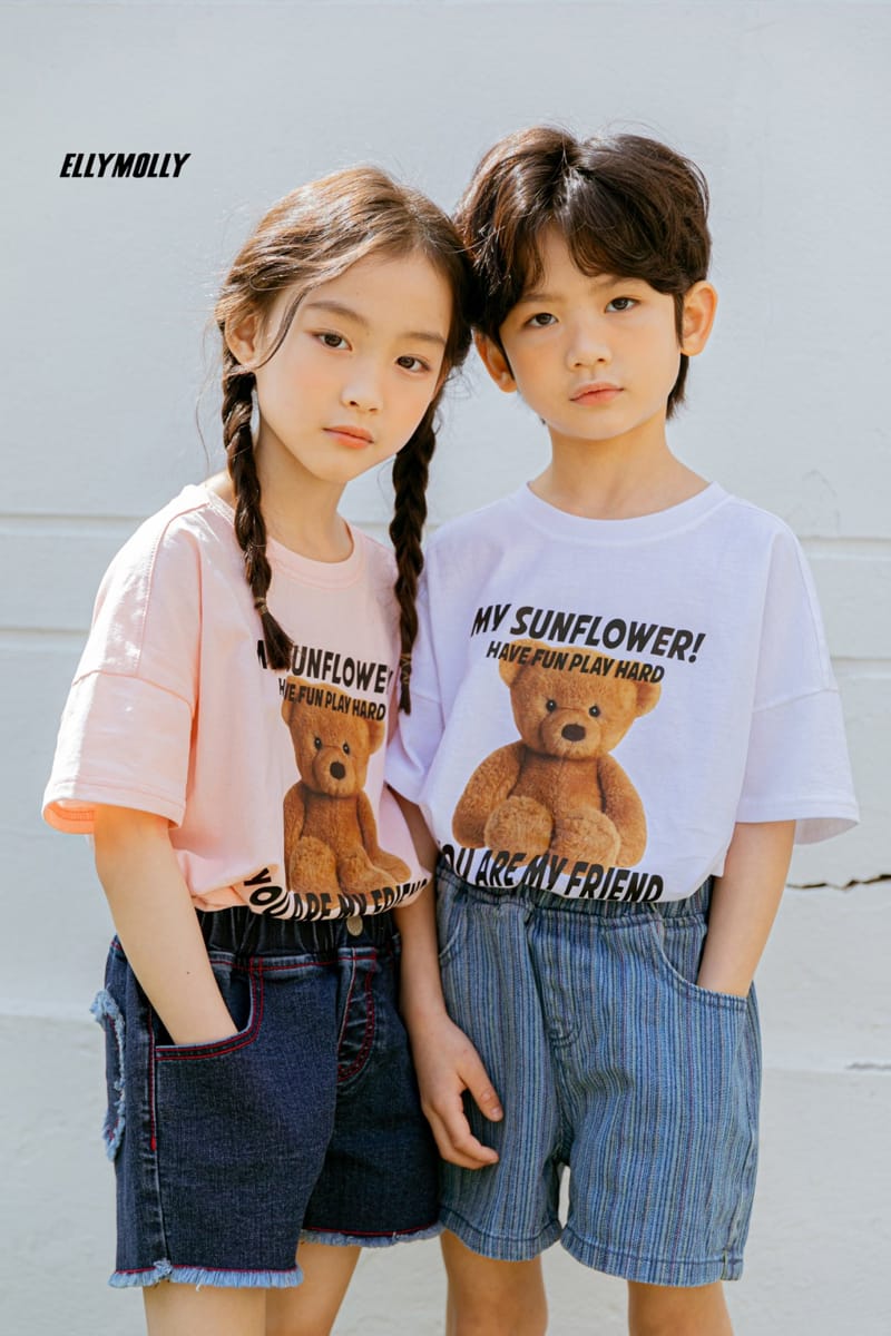 ELLYMOLLY - Korean Children Fashion - #Kfashion4kids - Stripes Denim Shorts - 12
