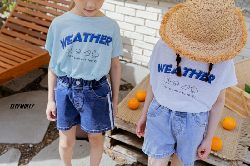 ELLYMOLLY - Korean Children Fashion - #Kfashion4kids - Tape Denim Shorts - 12