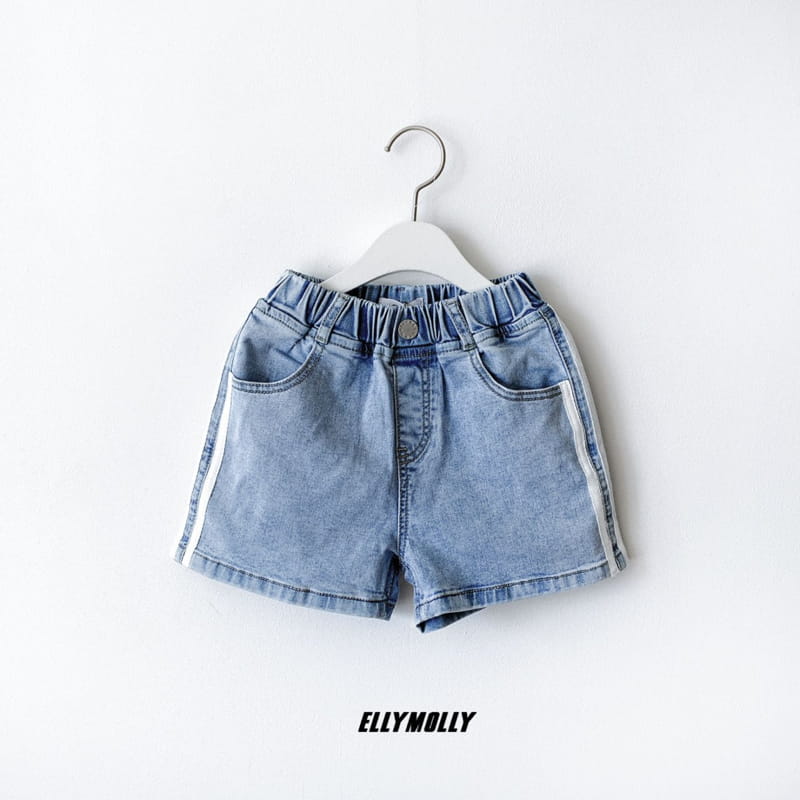 ELLYMOLLY - Korean Children Fashion - #Kfashion4kids - Tape Denim Shorts - 4