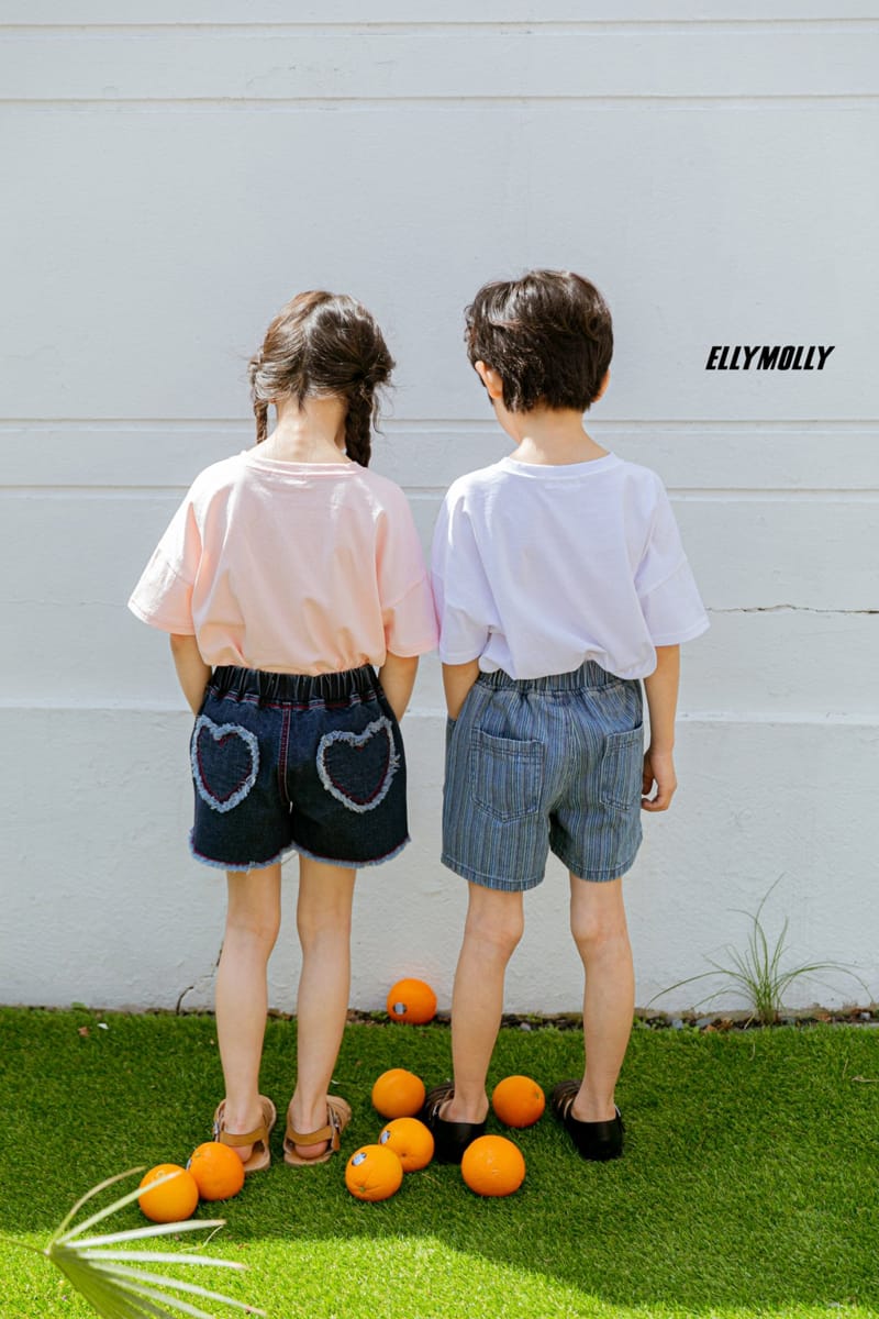 ELLYMOLLY - Korean Children Fashion - #Kfashion4kids - Heart Denim Shorts - 11