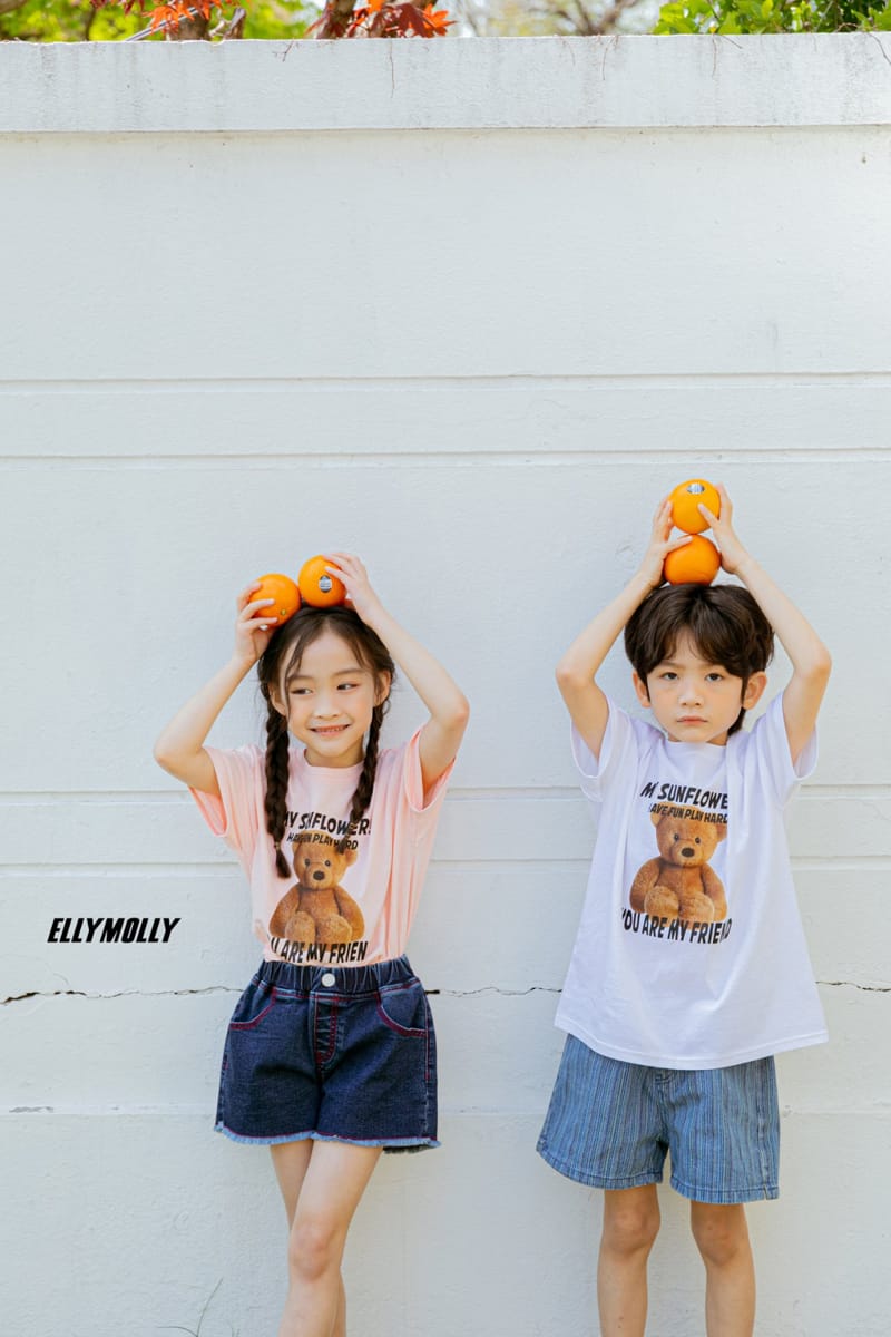 ELLYMOLLY - Korean Children Fashion - #Kfashion4kids - Heart Denim Shorts - 9
