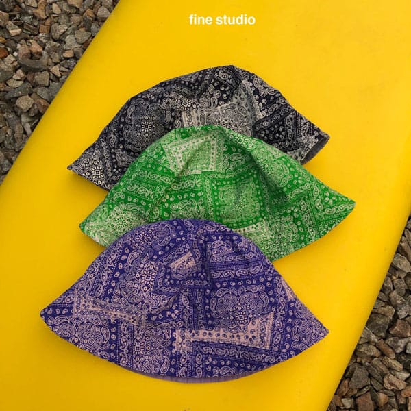 FINE STUDIO - Korean Children Fashion - #Kfashion4kids - Paisley Reversible Bucket Hat - 2