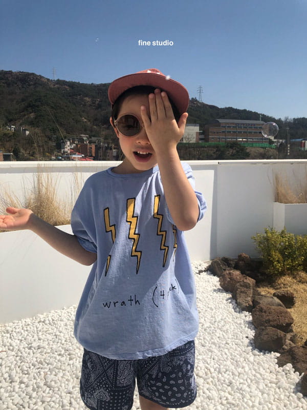FINE STUDIO - Korean Children Fashion - #Kfashion4kids - Thunder Short Sleeves Tee - 6