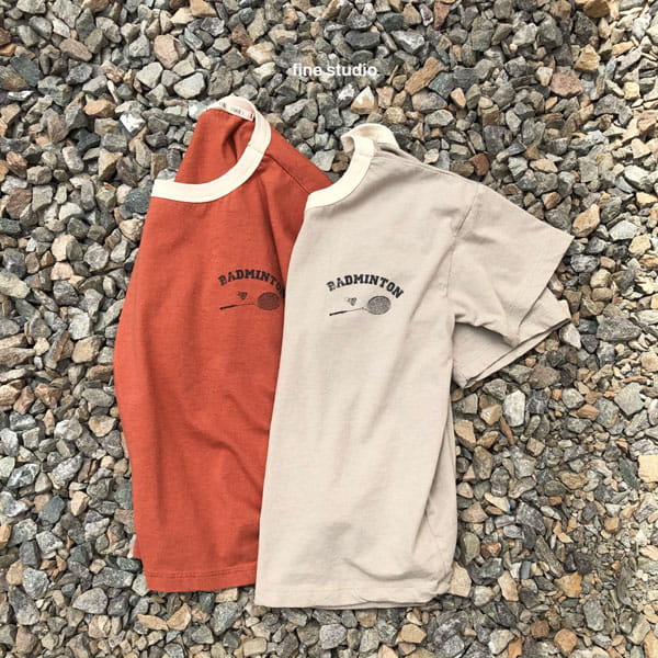 FINE STUDIO - Korean Children Fashion - #Kfashion4kids - Badminton Short Sleeves Tee