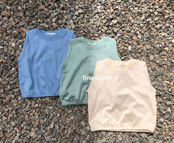 FINE STUDIO - Korean Children Fashion - #Kfashion4kids - Morden Sbanding Sleeveless