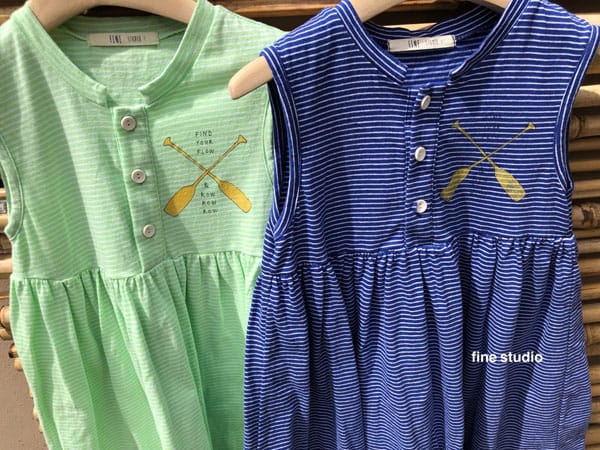FINE STUDIO - Korean Children Fashion - #Kfashion4kids - Small Stripes One-piece