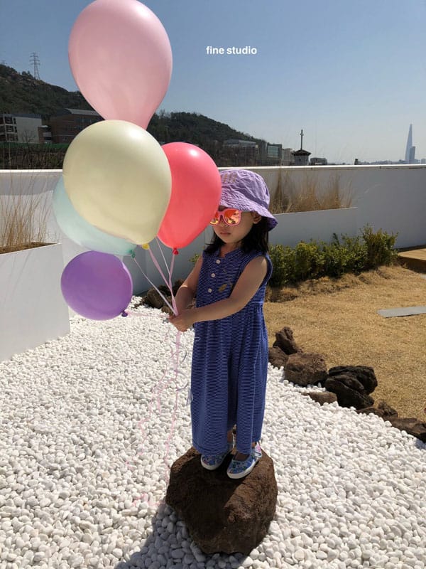FINE STUDIO - Korean Children Fashion - #Kfashion4kids - Small Stripes One-piece - 3