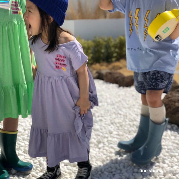 FINE STUDIO - Korean Children Fashion - #Kfashion4kids - Smile One-piece - 5