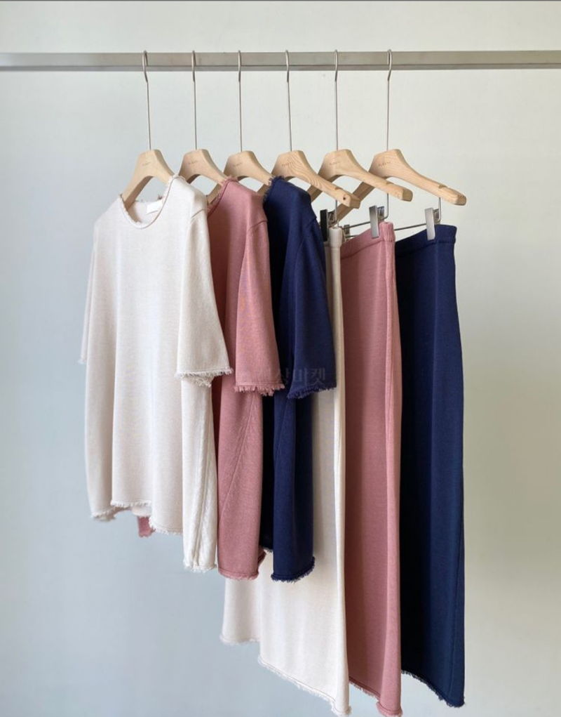 FLOATY - Korean Women Fashion - #Kfashion - Kitten Top Skirt Set