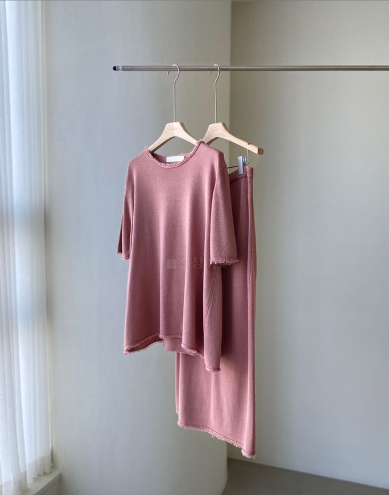 FLOATY - Korean Women Fashion - #Kfashion - Kitten Top Skirt Set - 4