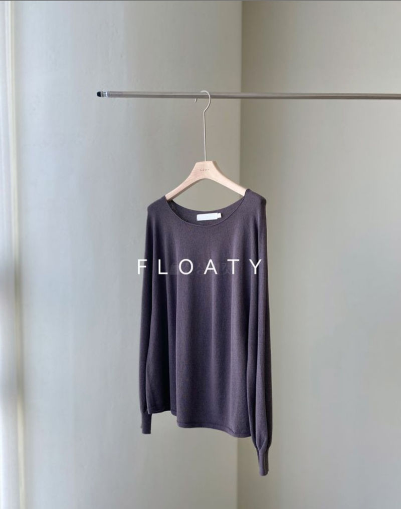 FLOATY - Korean Women Fashion - #Kfashion - Wholegarment Hidden Round Knit Pullover - 3