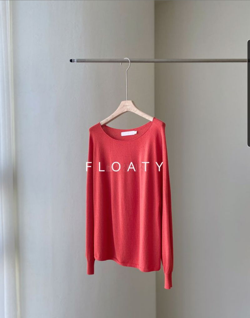 FLOATY - Korean Women Fashion - #Kfashion - Wholegarment Hidden Round Knit Pullover - 4