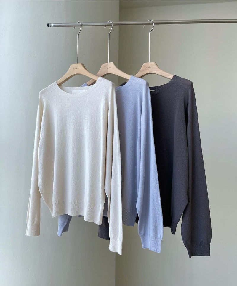 FLOATY - Korean Women Fashion - #Kfashion - Wholegarment Season Round Knit Pullover
