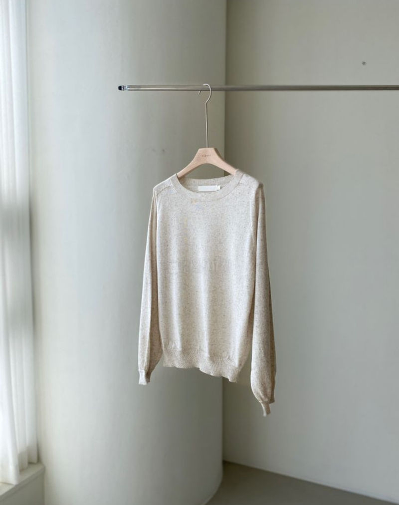 FLOATY - Korean Women Fashion - #Kfashion - Wholegarment Summer Round Knit Pullover - 2