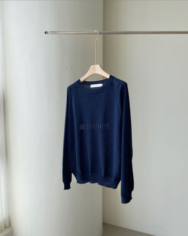FLOATY - Korean Women Fashion - #Kfashion - Wholegarment Summer Round Knit Pullover - 5