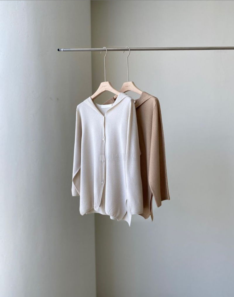 FLOATY - Korean Women Fashion - #Kfashion - Wholegarment Benny Hood Cardigan