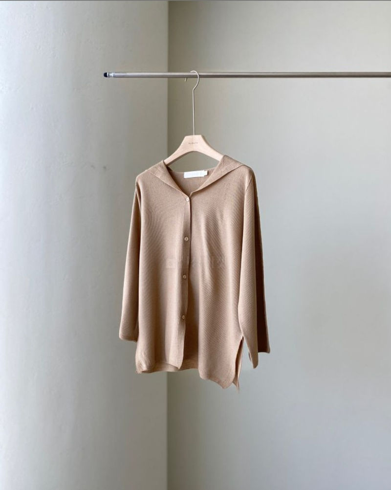 FLOATY - Korean Women Fashion - #Kfashion - Wholegarment Benny Hood Cardigan - 2