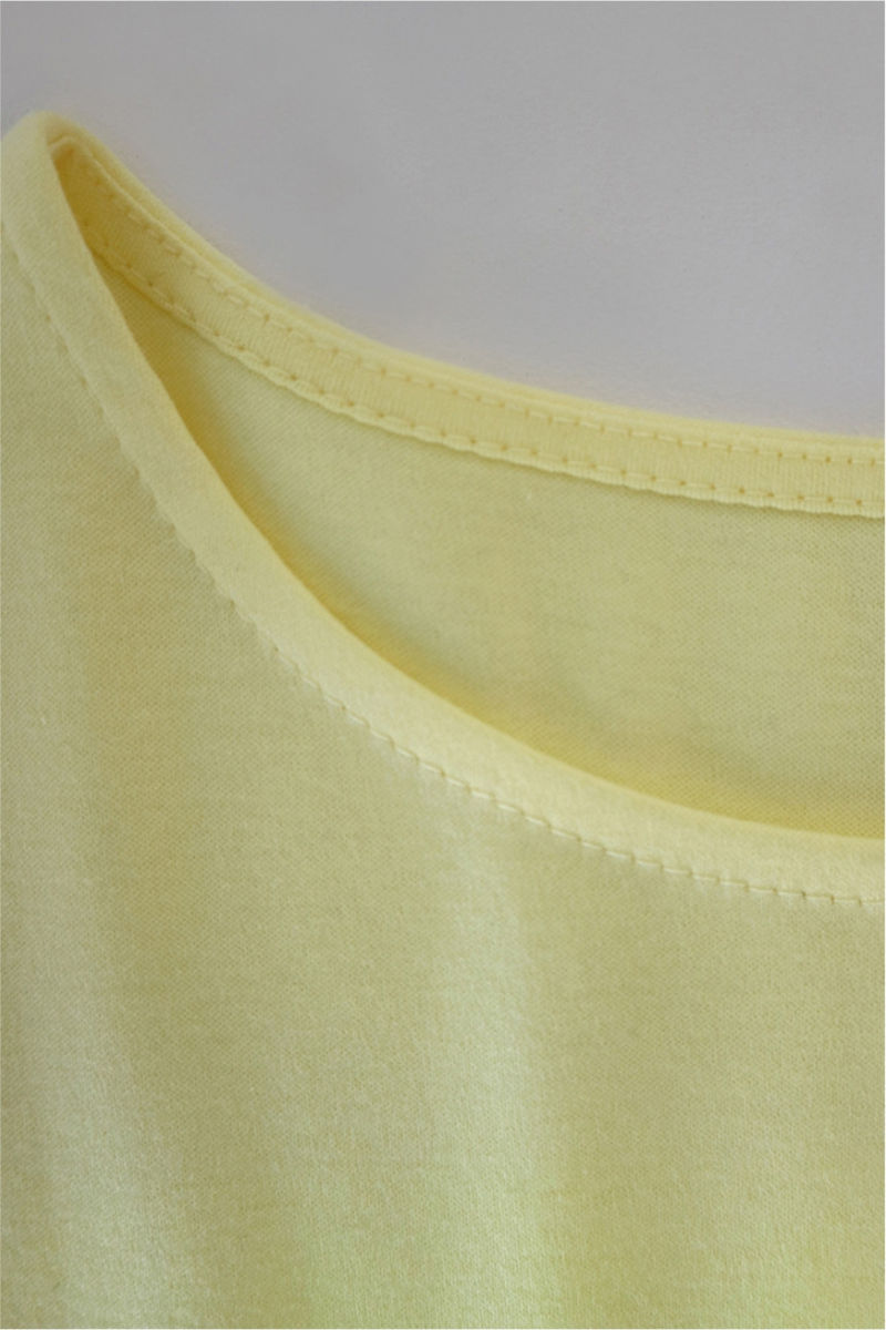 FLOATY - Korean Women Fashion - #Kfashion - Silket Unbalance Tee - 10