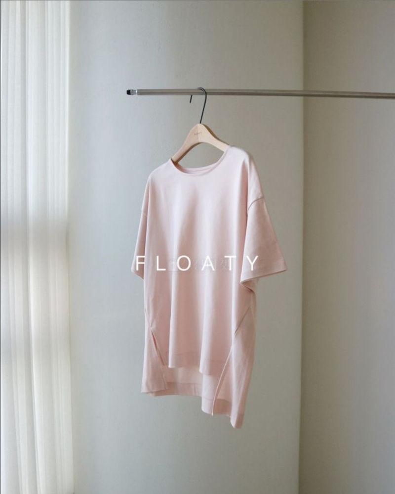 FLOATY - Korean Women Fashion - #Kfashion - Silket Unbalance Tee - 2