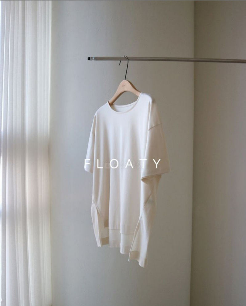 FLOATY - Korean Women Fashion - #Kfashion - Silket Unbalance Tee - 4