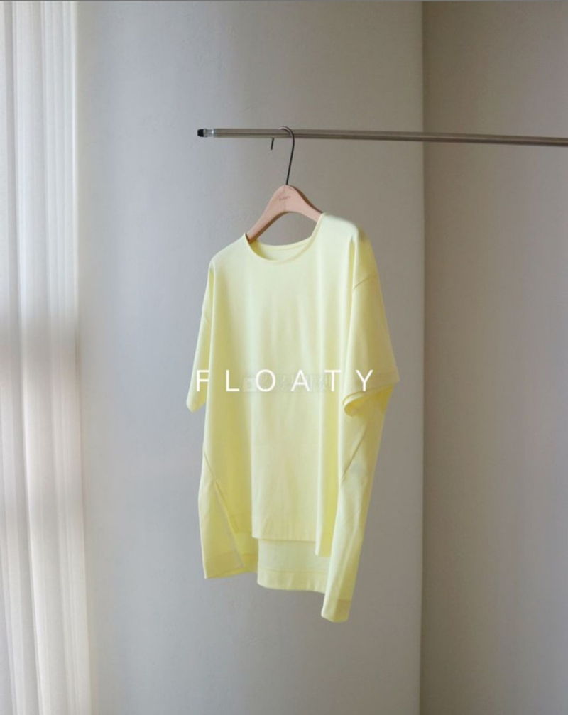 FLOATY - Korean Women Fashion - #Kfashion - Silket Unbalance Tee - 5